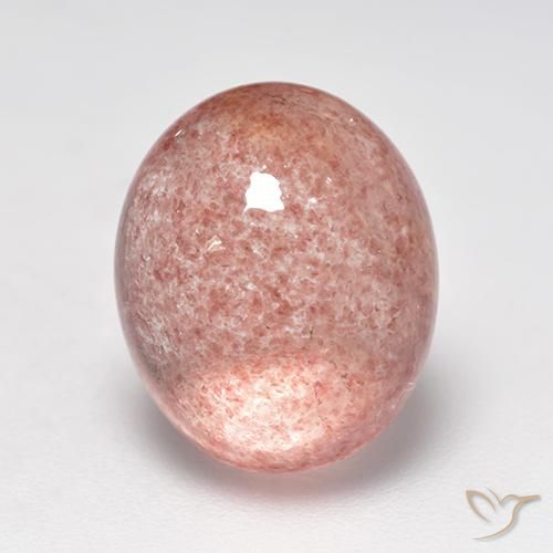 6.70ct Naturale Rosa medio-chiaro Quarzo fragola, Ovale, Traslucido