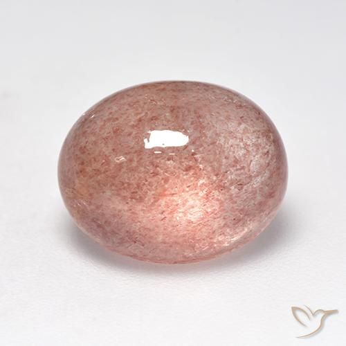 Quarzo fragola Rosa medio-chiaro naturale da 6.70 ct, Ovale, Traslucido