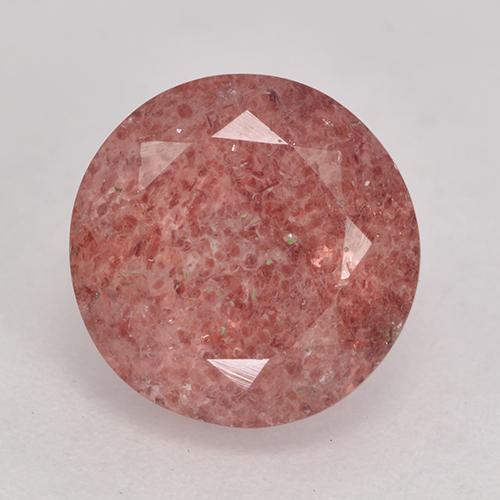 Quarzo fragola Rosa rosa naturale da 3.65 ct, Taglio rotondo, Traslucido