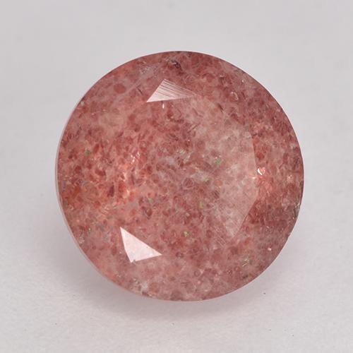 Quarzo fragola Rosa rosa naturale da 3.65 ct, Taglio rotondo, Traslucido