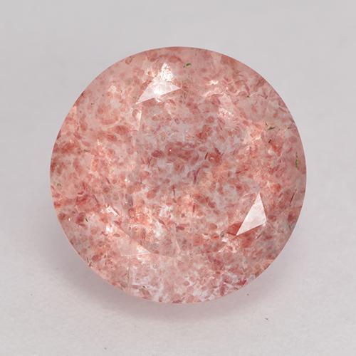Quarzo fragola Rosa chiaro naturale da 3.24 ct, Taglio rotondo, Traslucido