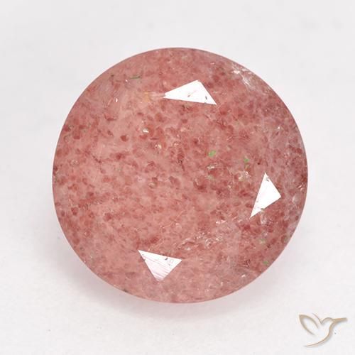 3.23ct Naturale Rosa rosa Quarzo Fragola, Rotondo, Traslucido