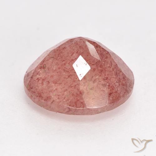 Quarzo fragola Rosa rosa naturale da 3.23 ct, Rotondo, Traslucido