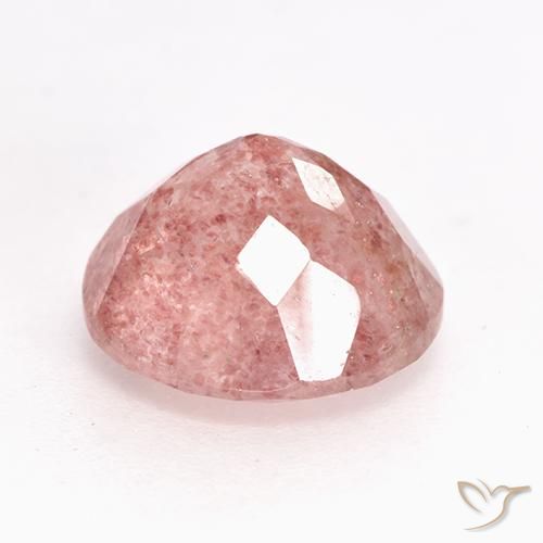 Quarzo fragola Rosa chiaro naturale da 3.59 ct, Rotondo, Traslucido