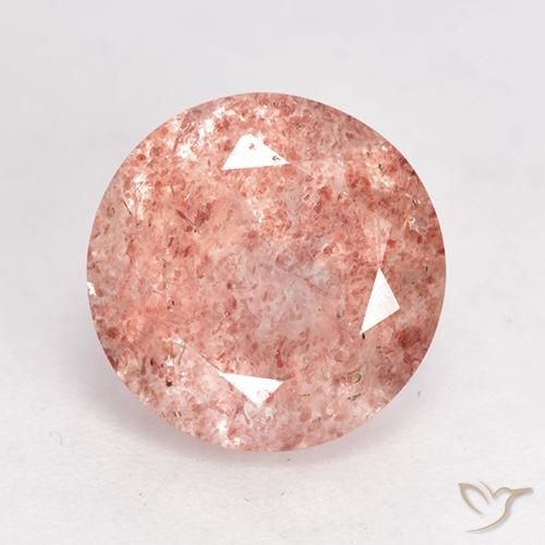 3.51ct Naturale Rosa medio-chiaro Quarzo Fragola, Rotondo, Traslucido