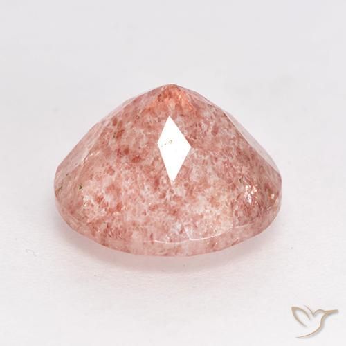 Quarzo fragola Rosa medio-chiaro naturale da 3.51 ct, Rotondo, Traslucido