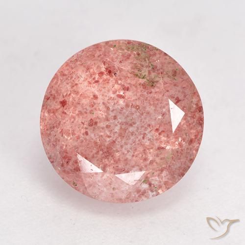3.97ct Naturale Rosa medio-chiaro Quarzo Fragola, Rotondo, Traslucido