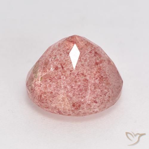 Quarzo fragola Rosa medio-chiaro naturale da 3.97 ct, Rotondo, Traslucido