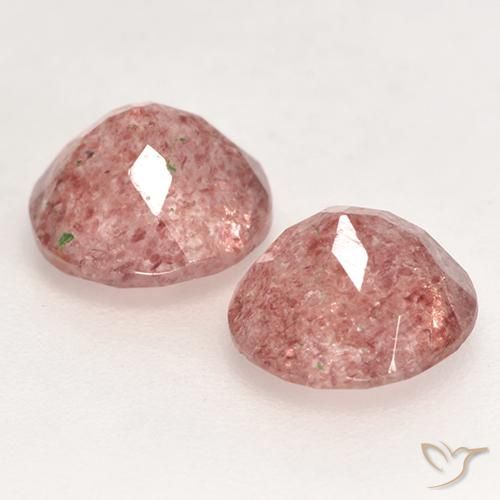 Gemme di Quarzo fragola Rosa rosa naturale da 2.29 ct, Rotondo, Traslucido