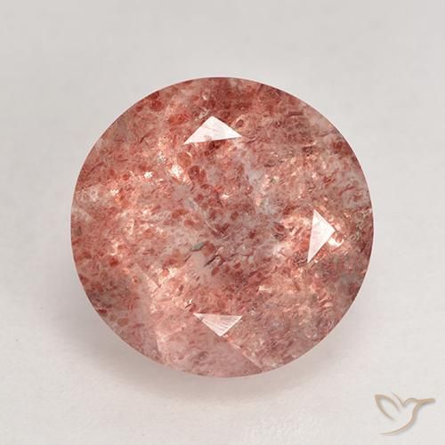 3.64ct Naturale rosso indiano Quarzo Fragola, Rotondo, Traslucido