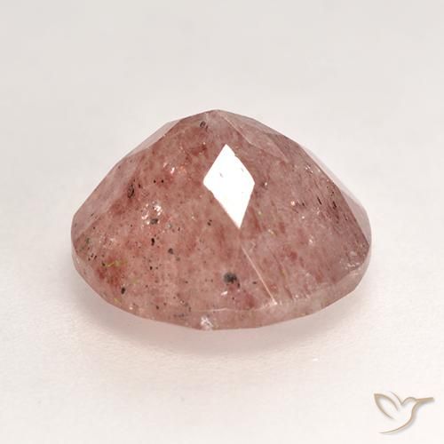 Quarzo fragola Pompelmo Rosa naturale da 3.59 ct, Rotondo, Traslucido