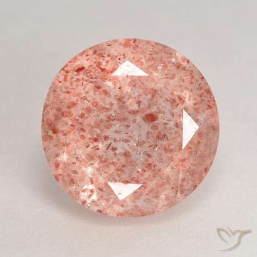 3.77ct Naturale Rosa medio Quarzo Fragola, Rotondo, Traslucido