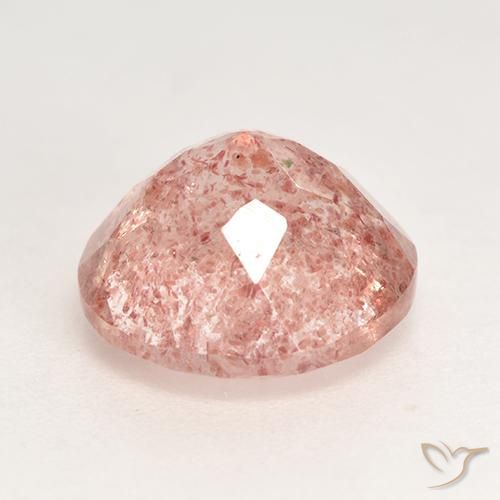 Quarzo fragola Rosa medio naturale da 3.60 ct, Rotondo, Traslucido