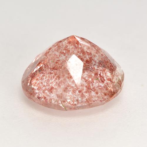 Quarzo fragola naturale rosa da 3,29 ct, taglio rotondo, traslucido