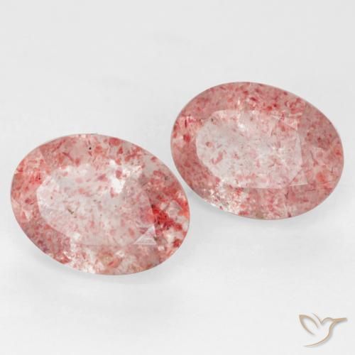 Gemme di Quarzo fragola Rosa medio-chiaro naturale da 2.23 ct, Ovale, Trasparente