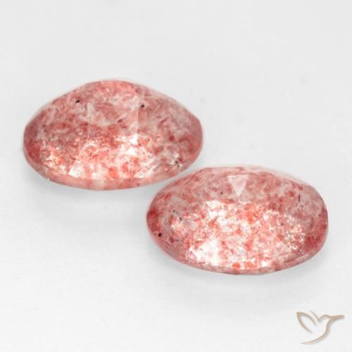 Gemme di Quarzo fragola Rosa medio naturale da 2.29 ct, Taglio ovale, Traslucido