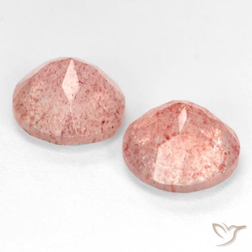 Gemme di Quarzo fragola Rosa chiaro naturale da 5.52 ct, Rotondo, Traslucido