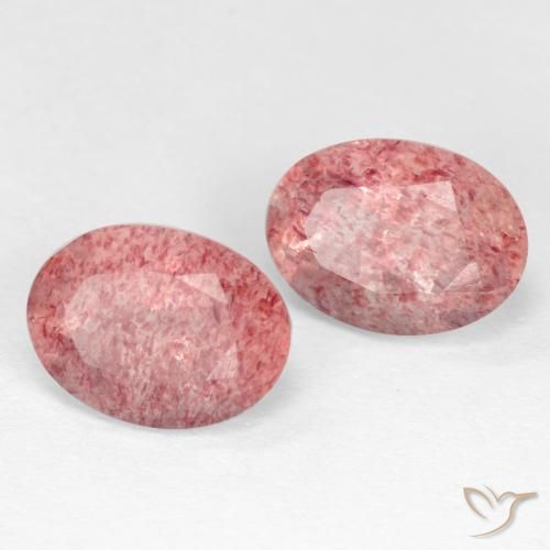 Gemme di Quarzo fragola Rosa gomma da masticare naturale da 2.82 ct, Ovale, Traslucido