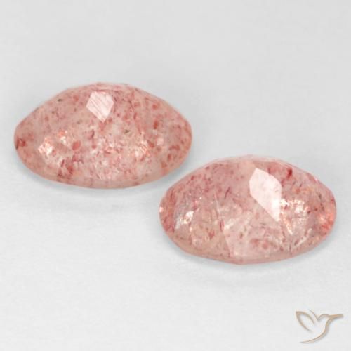 Gemme di Quarzo fragola Rosa medio-chiaro naturale da 2.32 ct, Ovale, Traslucido