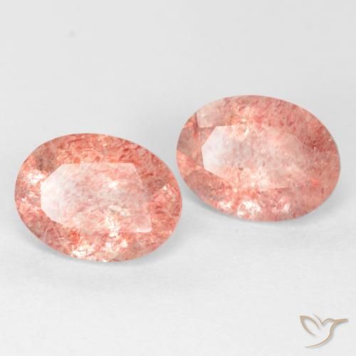 Gemme di Quarzo fragola Rosa medio-chiaro naturale da 2.43 ct, Ovale, Traslucido