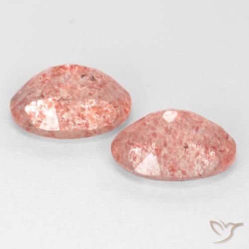 Gemme di Quarzo fragola Rosa medio-chiaro naturale da 2.43 ct, Ovale, Traslucido