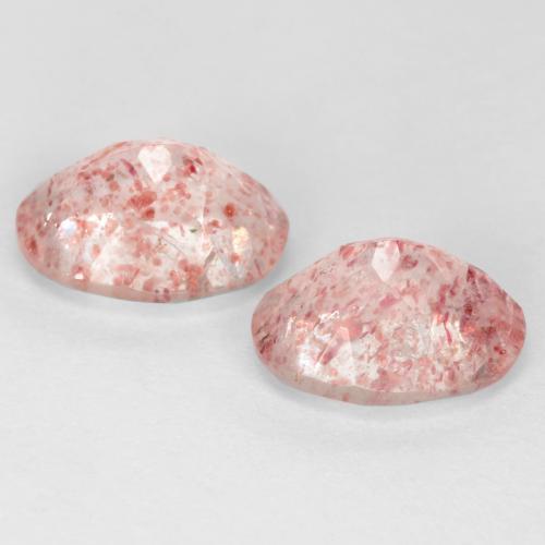 Gemme di Quarzo fragola Rosa medio naturale da 2.41 ct, Taglio ovale, Trasparente