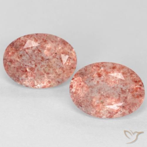 2.29ctw Naturale Rosa chiaro Quarzo Fragola, Ovale, Traslucido