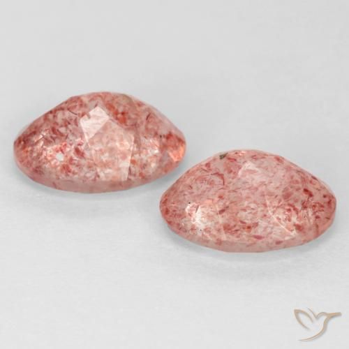 Gemme di Quarzo fragola Rosa chiaro naturale da 2.29 ct, Ovale, Traslucido