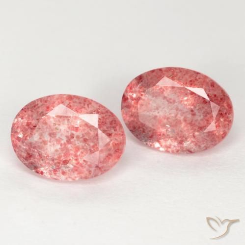 Gemme di Quarzo fragola Rosa palissandro naturale da 2.33 ct, Ovale, Traslucido
