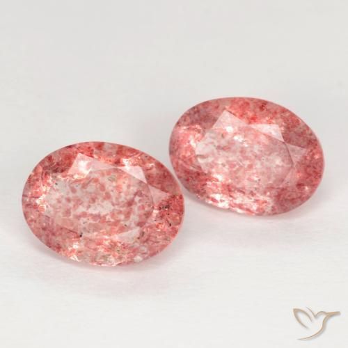 Gemme di Quarzo fragola Rosa palissandro naturale da 2.31 ct, Ovale, Traslucido