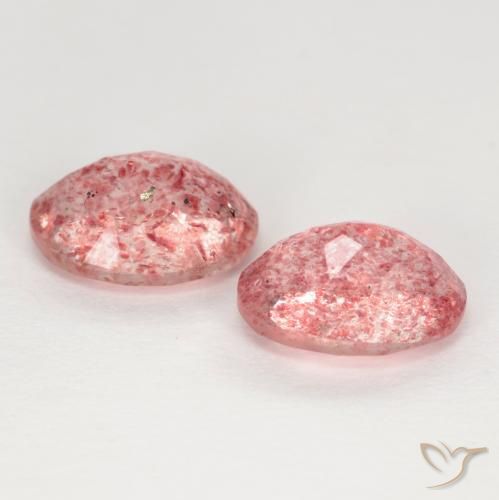 Gemme di Quarzo fragola Rosa palissandro naturale da 2.31 ct, Ovale, Traslucido