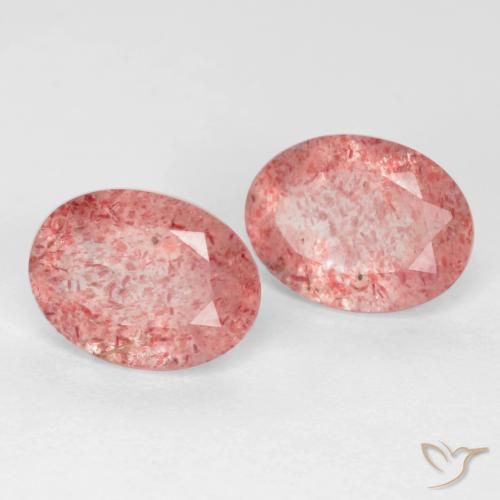 Gemme di Quarzo fragola Rosa chiaro naturale da 2.39 ct, Ovale, Traslucido