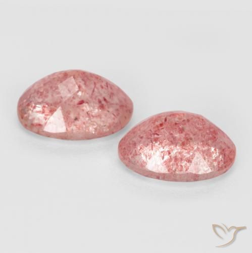 Gemme di Quarzo fragola Rosa chiaro naturale da 2.39 ct, Ovale, Traslucido