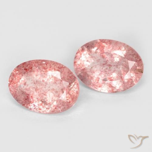 Gemme di Quarzo fragola Rosa shocking chiaro naturale da 2.33 ct, Ovale, Traslucido