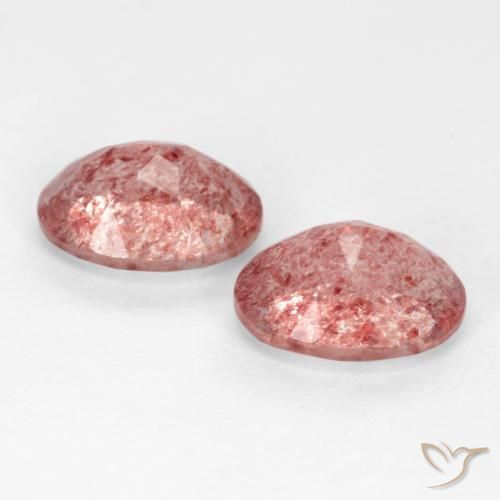 Gemme di Quarzo fragola Rosa rosa naturale da 2.34 ct, Ovale, Traslucido