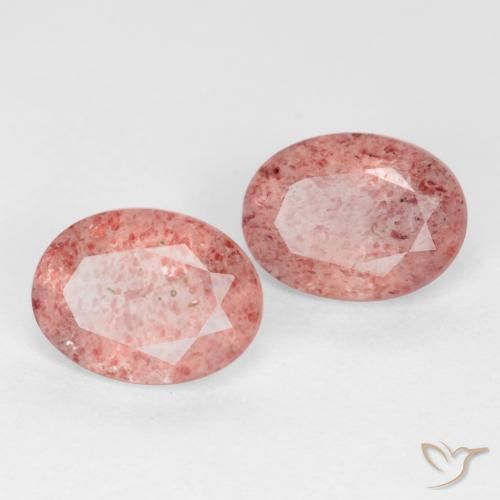 Gemme di Quarzo fragola Rosa medio-chiaro naturale da 2.31 ct, Ovale, Traslucido