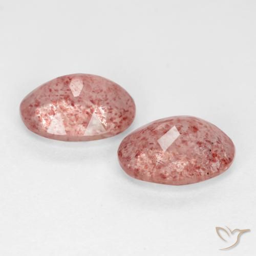 Gemme di Quarzo fragola Rosa medio-chiaro naturale da 2.31 ct, Ovale, Traslucido