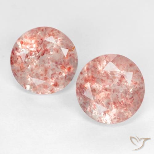 2.32ctw Naturale Rosa chiaro gomma da masticare Quarzo Fragola, Rotondo, Traslucido