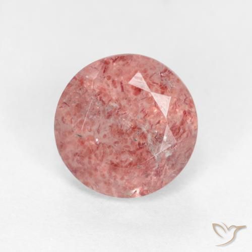 1.24ct Naturale Rosa chiaro Quarzo Fragola, Rotondo, Traslucido
