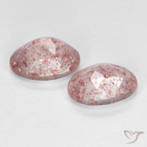 Gemme di Quarzo fragola Rosa chiaro naturale da 1.58 ct, Taglio ovale, Trasparente