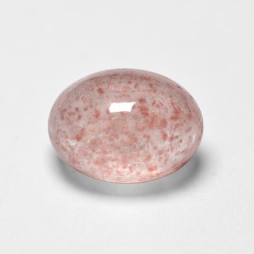 Quarzo fragola naturale rosa da 1,04 ct, taglio ovale, traslucido