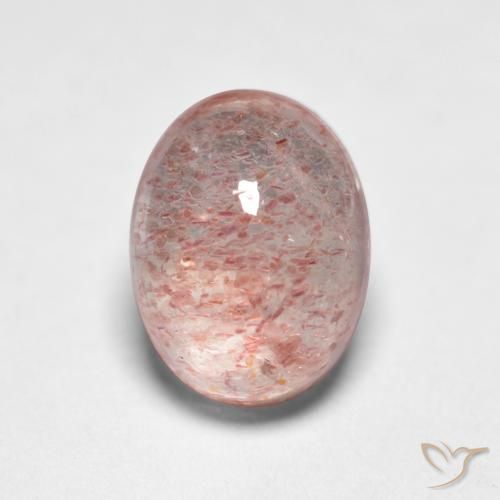 1.76ct Naturale Rosa chiaro Quarzo Fragola, Ovale, Trasparente