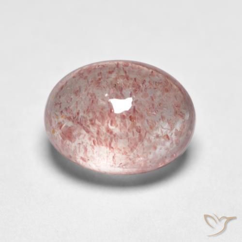 Quarzo fragola Rosa chiaro naturale da 1.76 ct, Ovale, Trasparente