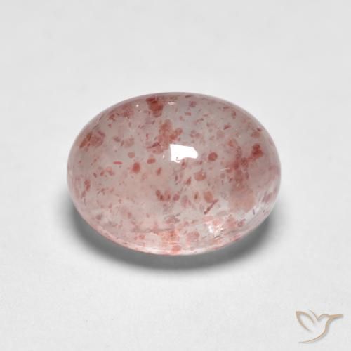 Quarzo fragola Rosa chiaro naturale da 1.82 ct, Ovale, Trasparente