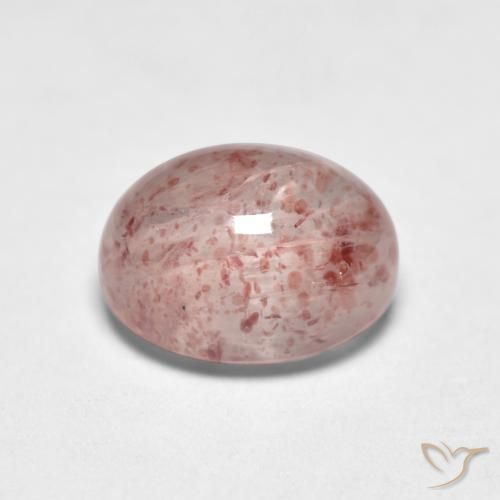 Quarzo fragola Rosa chiaro naturale da 1.82 ct, Ovale, Trasparente