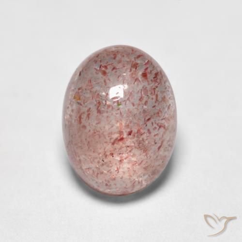 1.56ct Naturale Rosa chiaro Quarzo Fragola, Ovale, Traslucido