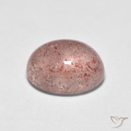 Quarzo fragola Rosa chiaro naturale da 1.56 ct, Ovale, Traslucido