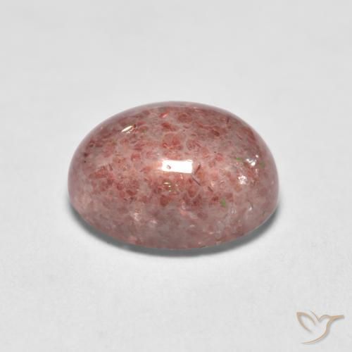 Quarzo fragola Rosa terroso naturale da 1.59 ct, Ovale, Traslucido