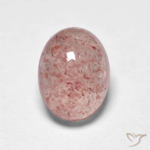 1.73ct Naturale Rosa chiaro Quarzo fragola, Ovale, Traslucido