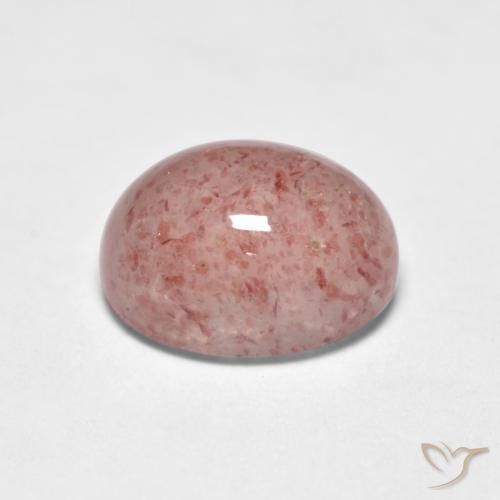 Quarzo fragola Rosa chiaro naturale da 1.73 ct, Ovale, Traslucido